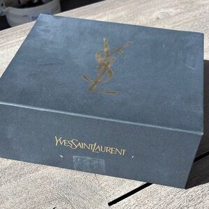 Yves Saint Laurent Charcoal Box with Gold Logo